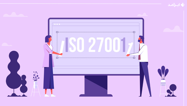 دو نفر در حال چیدن کلمات ISO ۲۷۰۰۱ در کنار هم